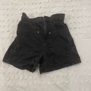 Zara kids black high waist denim shorts 13-14
